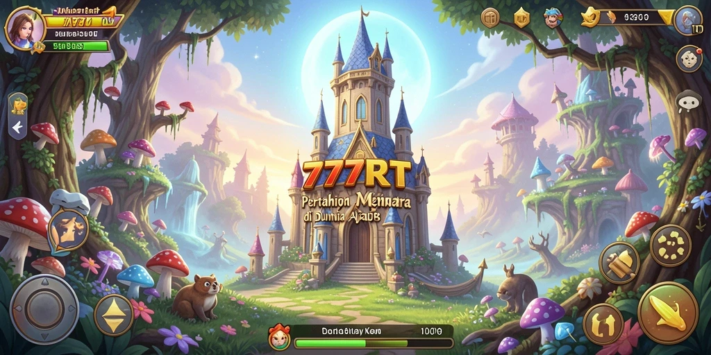 Screenshot utama 777RT menampilkan aksi strategi Tower Defense yang intens.