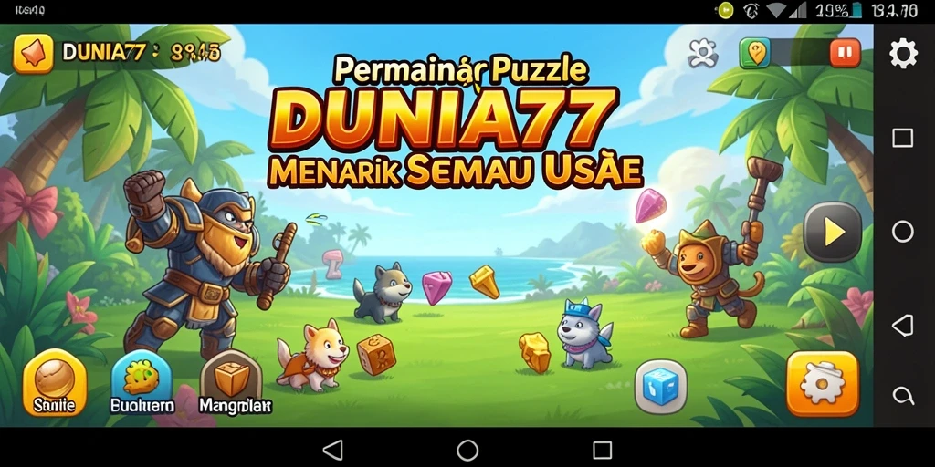 Tampilan gameplay DUNIA77 yang menantang dan menyenangkan.