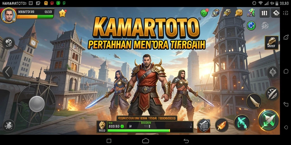 Tangkapan layar KAMARTOTO menunjukkan aksi pertempuran menara yang mendebarkan.