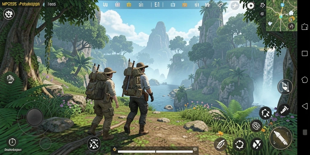 Tampilan gameplay yang menakjubkan dari MPO555 dalam dunia terbuka.