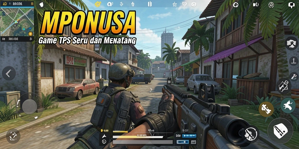 Tampilan gameplay MPONUSA yang mendebarkan dan penuh aksi.