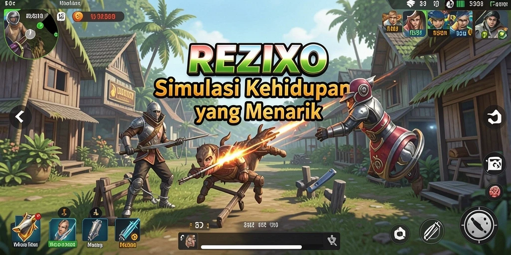 Tampilan gameplay REZIXO yang menarik dan interaktif.