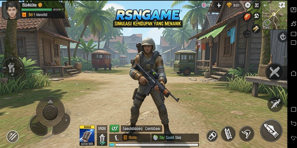 Screenshot utama RSNGAME menampilkan gameplay simulasi yang realistis.