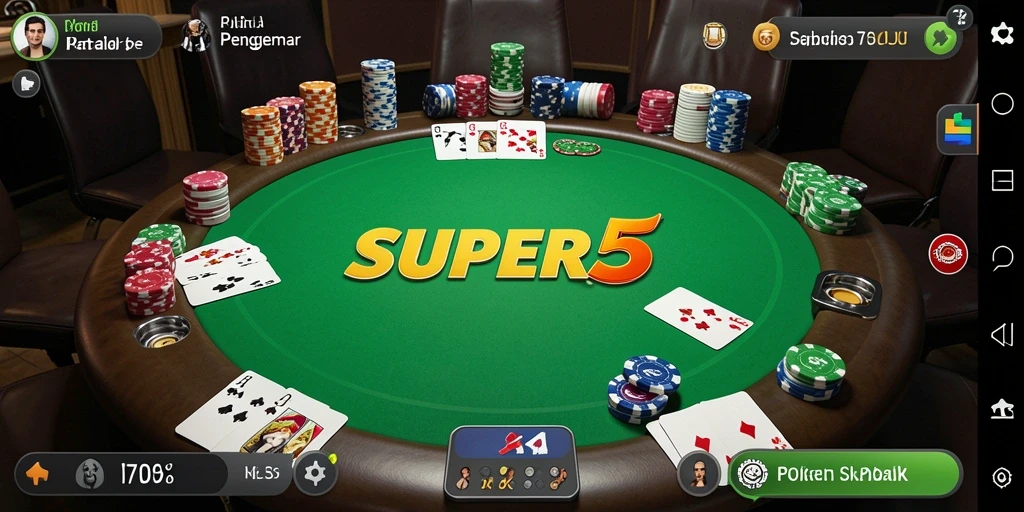 Tampilan gameplay SUPER5 yang menarik dan menyenangkan.